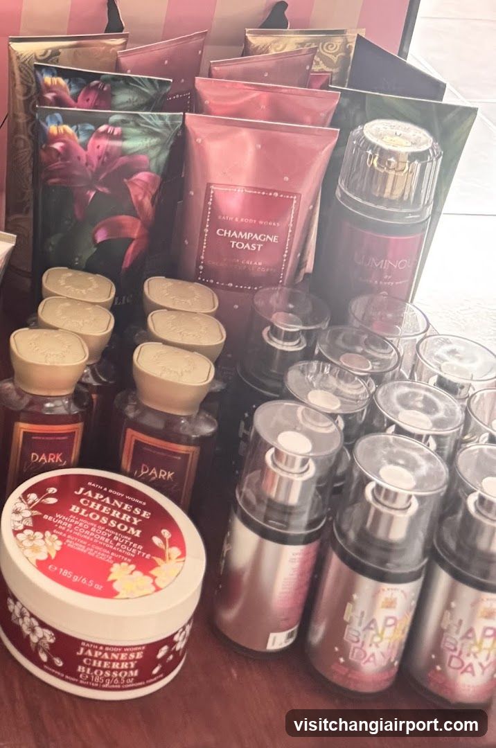 Bath & Body Works Products Display