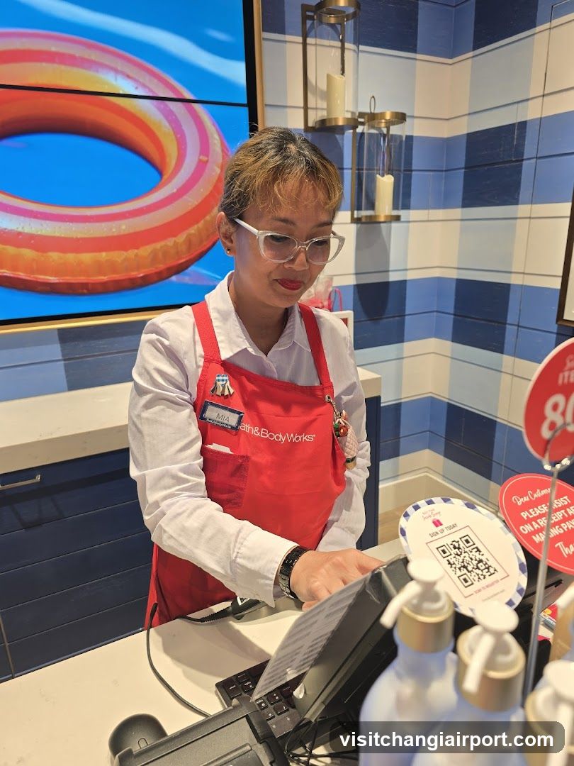 Staff at checkout counter