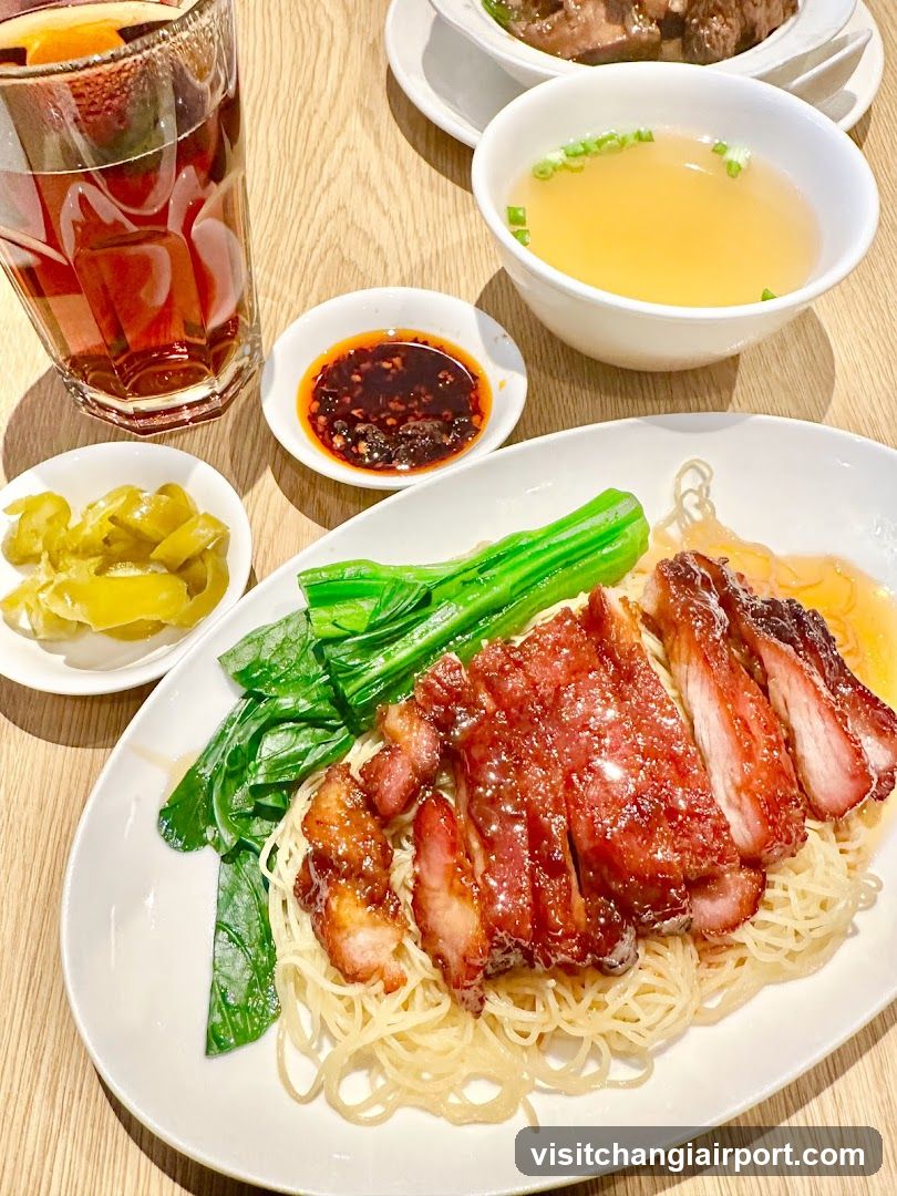 BBQ Pork Noodles with Side Dishes