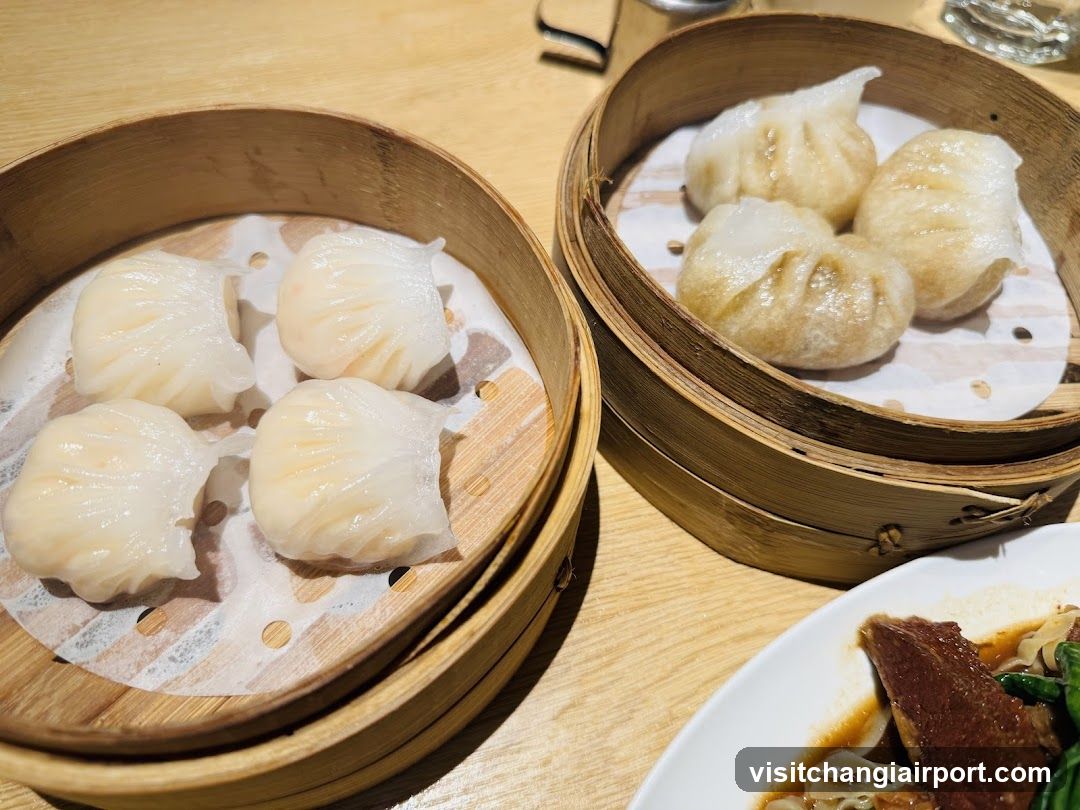 Dim Sum Dishes in Bamboo Steamers