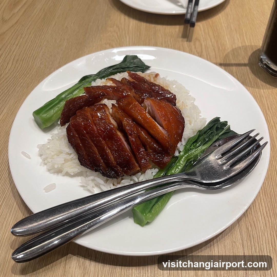 Roast Duck Rice with Bok Choy