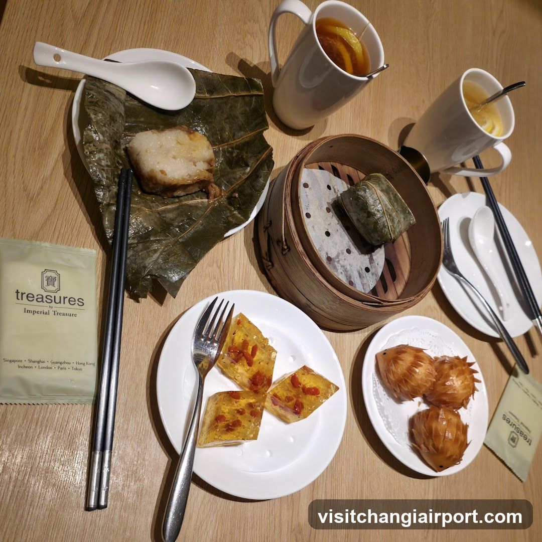Dim Sum Spread with Treasures Branding