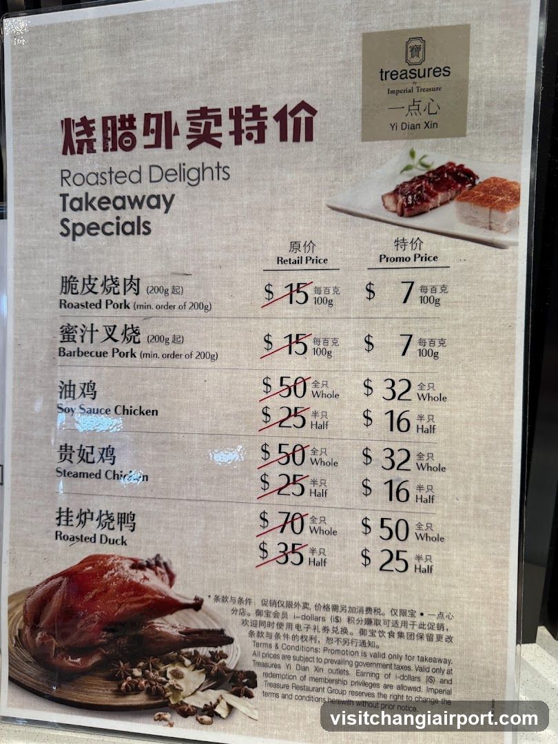Treasures Roasted Delights Takeaway Specials Menu