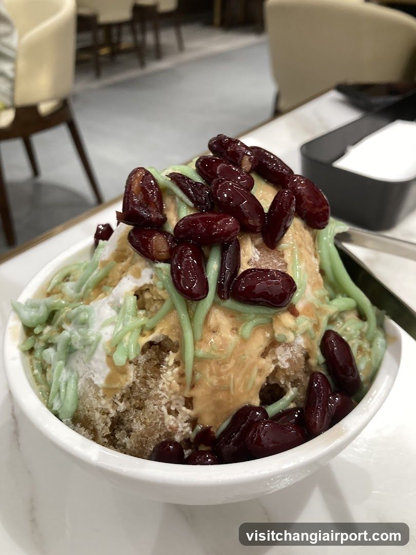 Dessert Bowl with Red Beans and Green Syrup