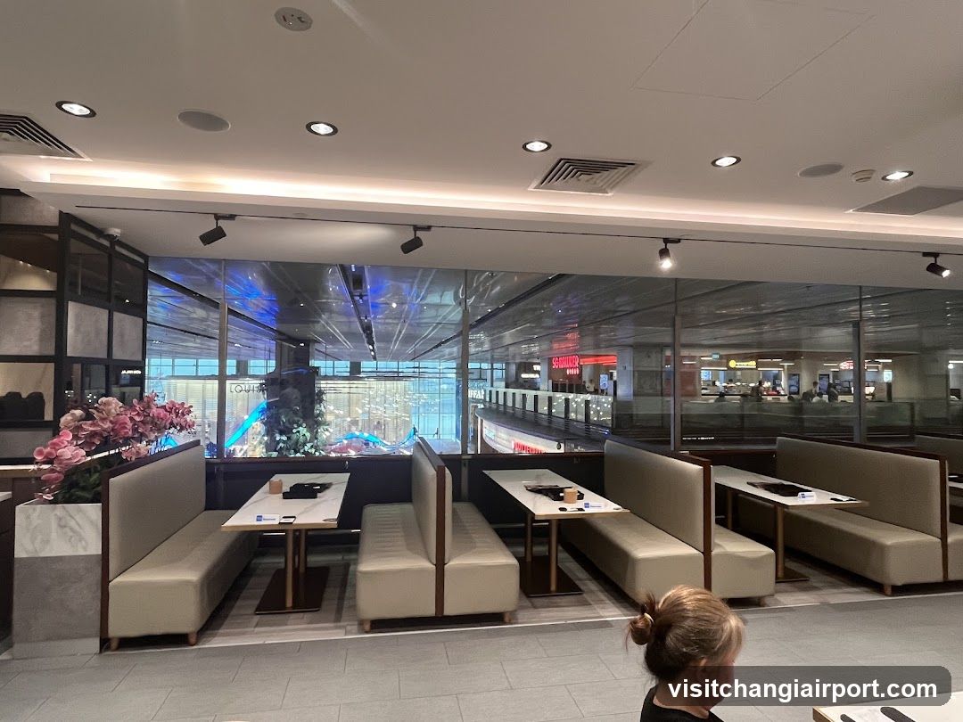 Restaurant Interior with View to Mall