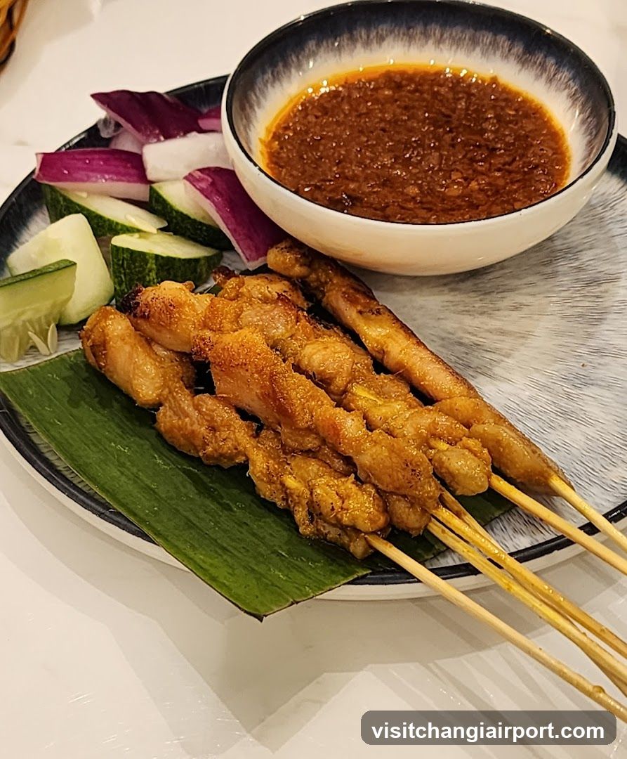 Grilled Satay Skewers with Side Salad and Sauce