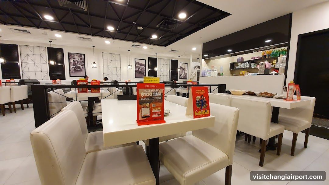 Restaurant Interior with Promotional Displays