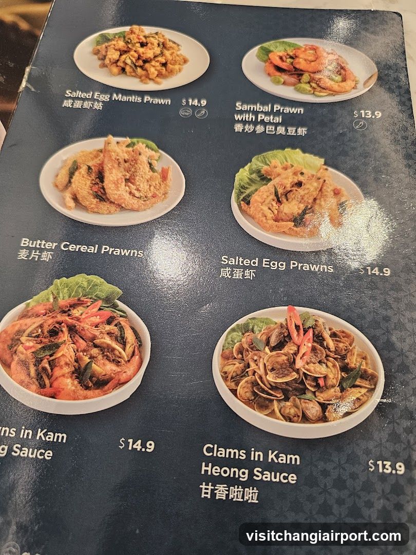 Seafood Menu Page