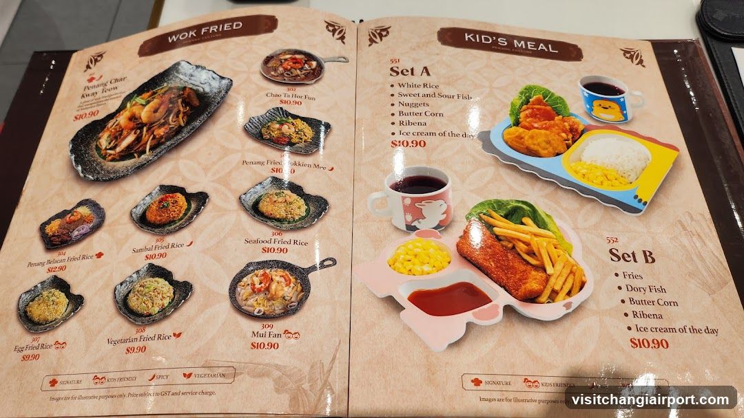 Wok Fried & Kid's Meal Menu