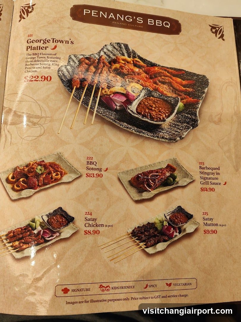 Penang's BBQ Menu Page