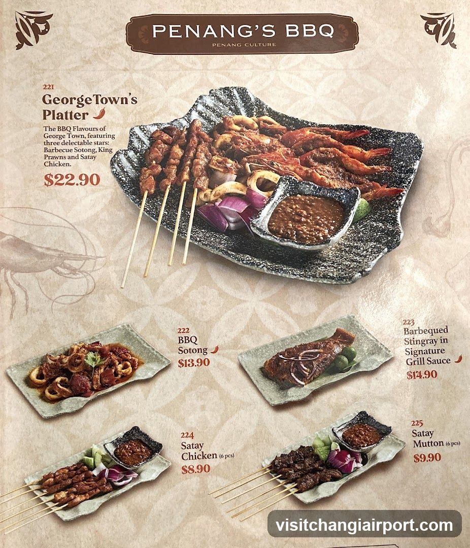 Penang's BBQ Menu Page