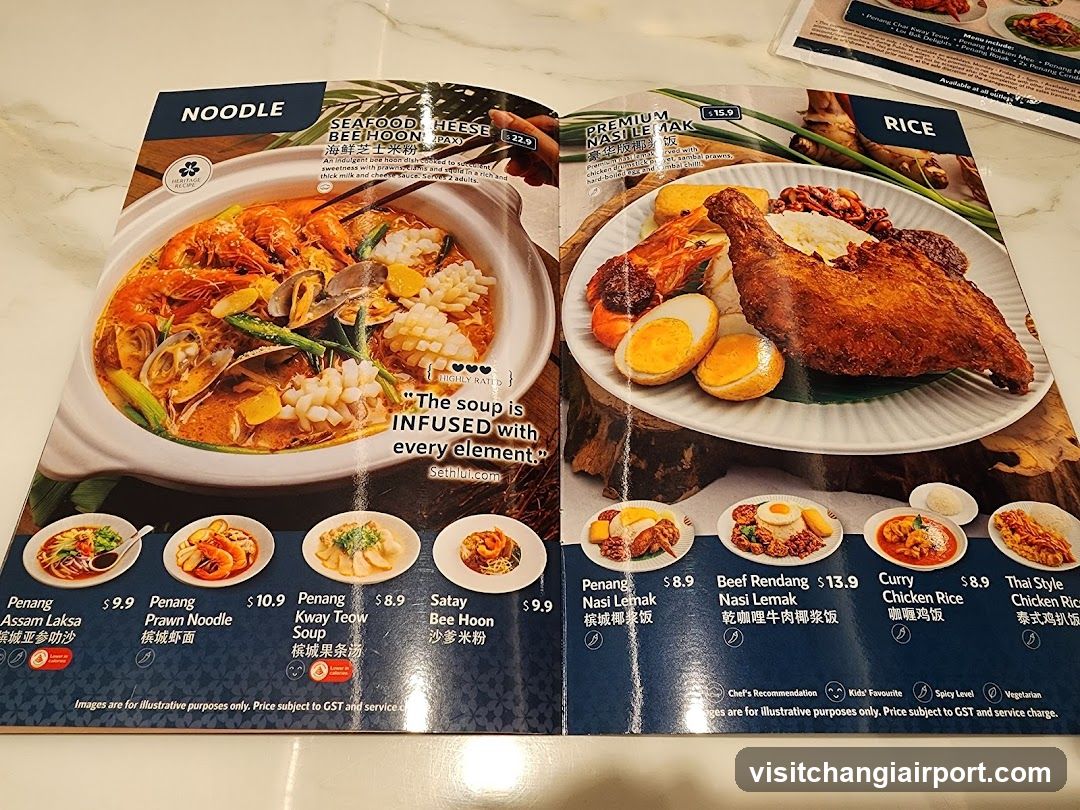 Noodle and Rice Menu Spread