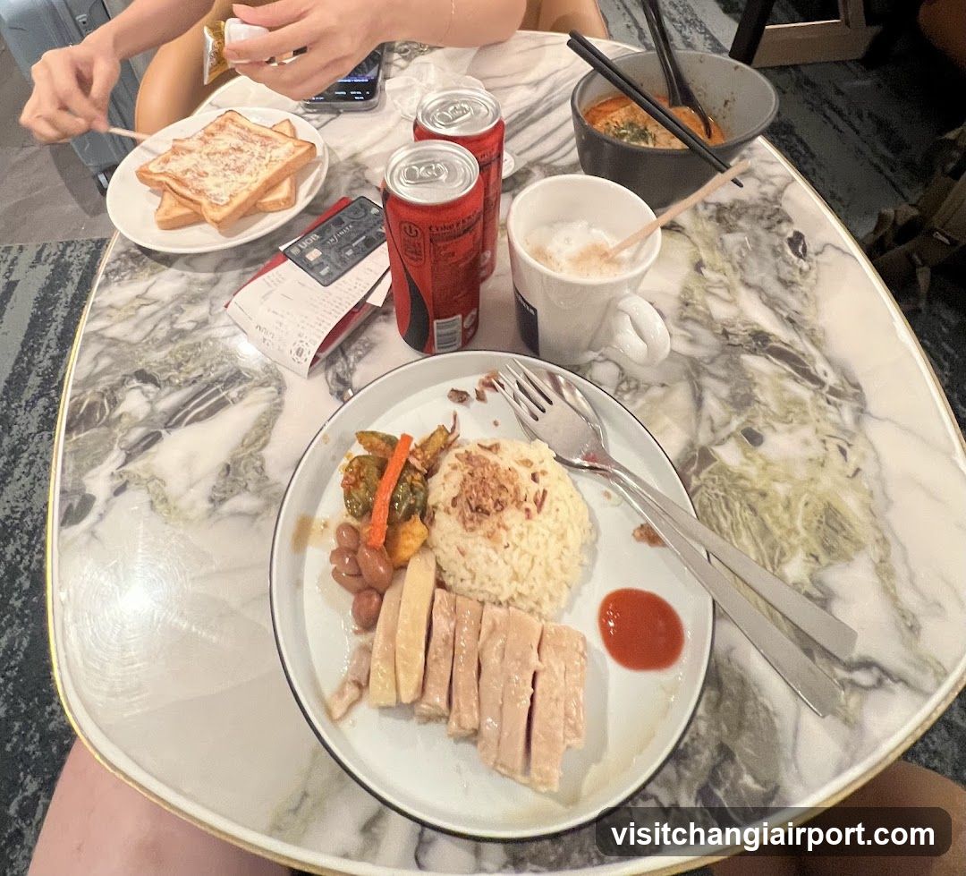 Dining Table with Food and Drinks