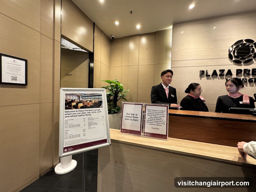 Plaza Premium Lounge Reception Area