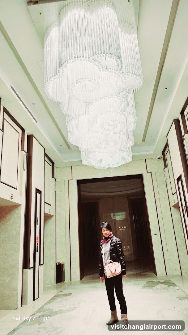 Lobby Interior with Chandelier
