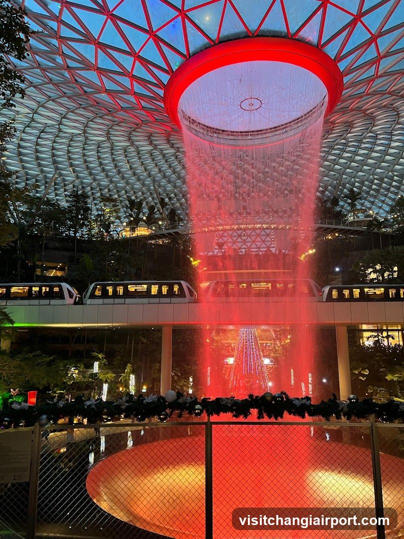 The Jewel Changi Indoor Waterfall