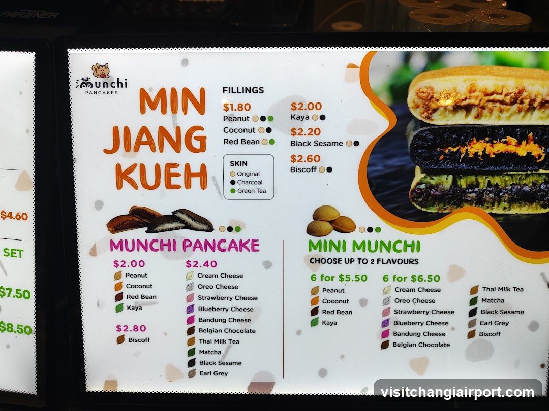 Munchi Pancakes Menu Board