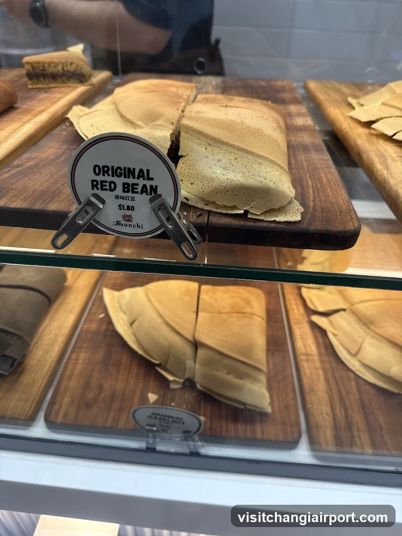 Original Red Bean Crepe Display