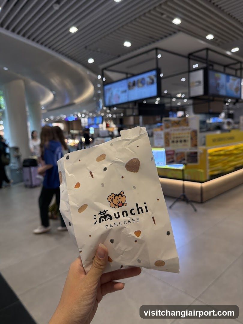 Pancake Takeout Bag in Airport Food Court