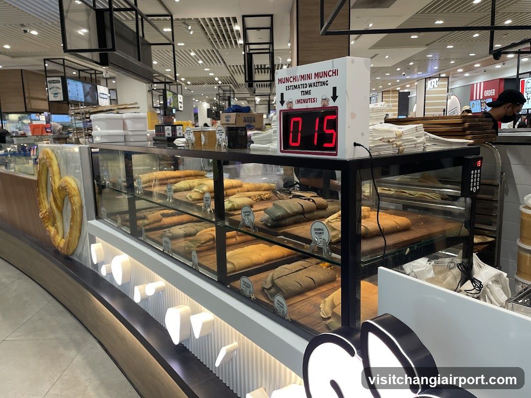 Bakery Display Counter with Wait Time Sign