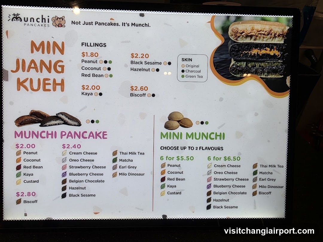 Munchi Pancakes Menu Board