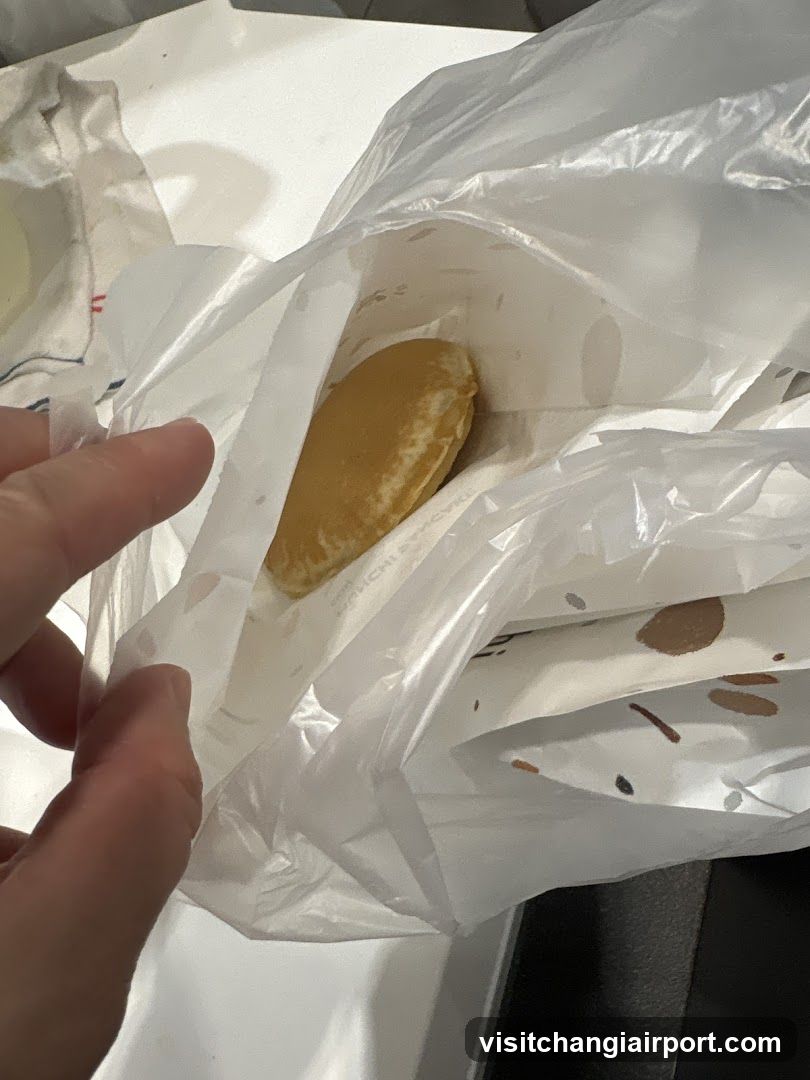 Pancake in plastic bag