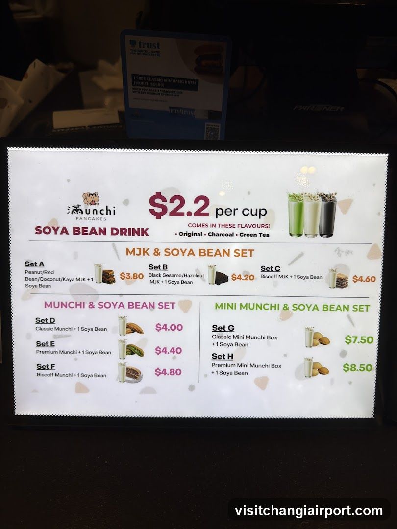 Munchi Pancakes Menu Board