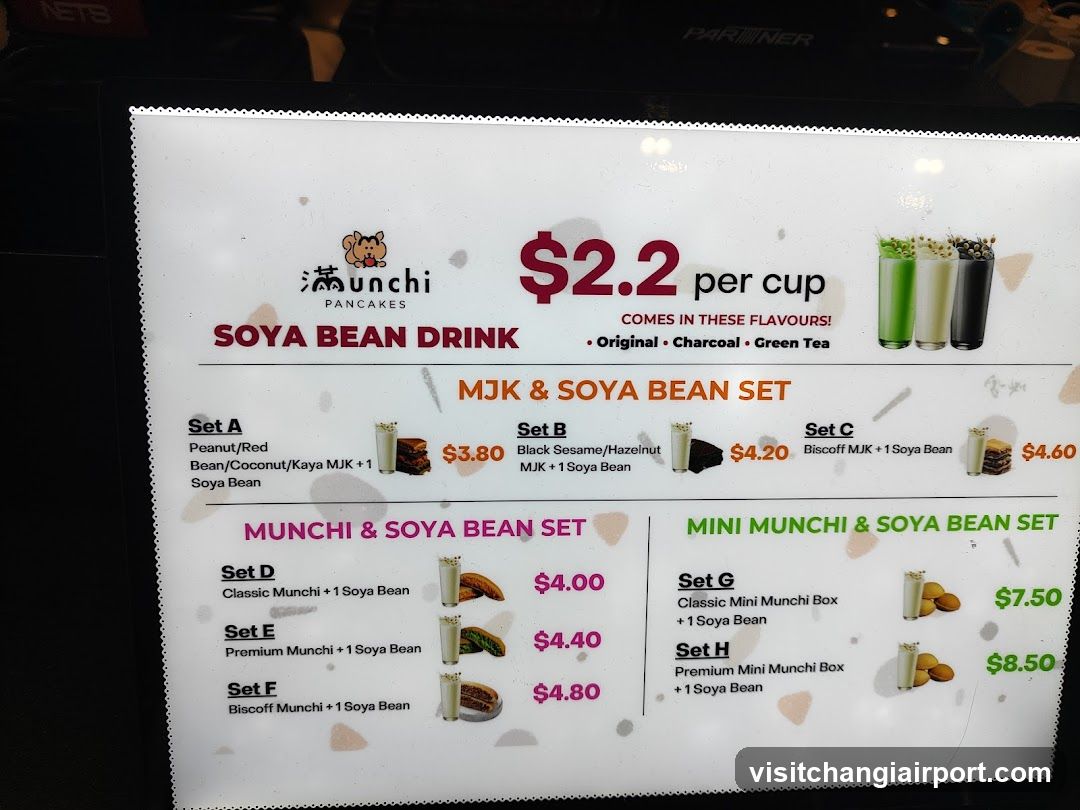 Munchi Pancakes Soya Bean Drink Menu
