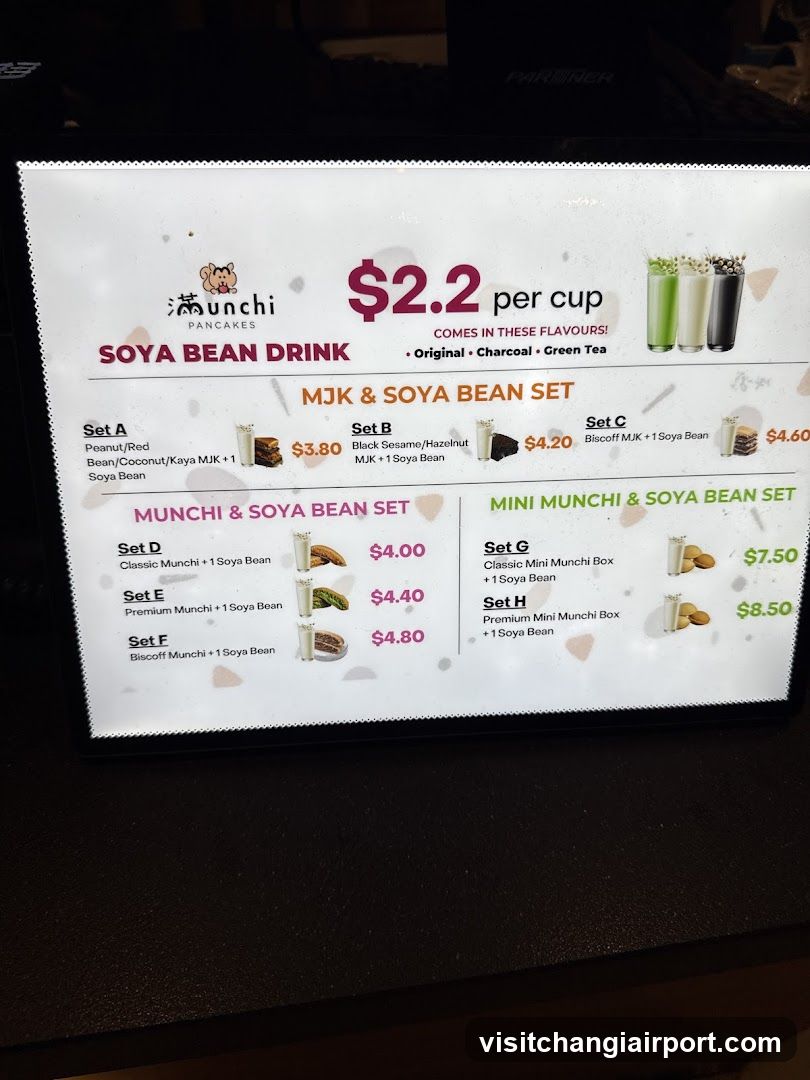 Munchi Pancakes Menu Board