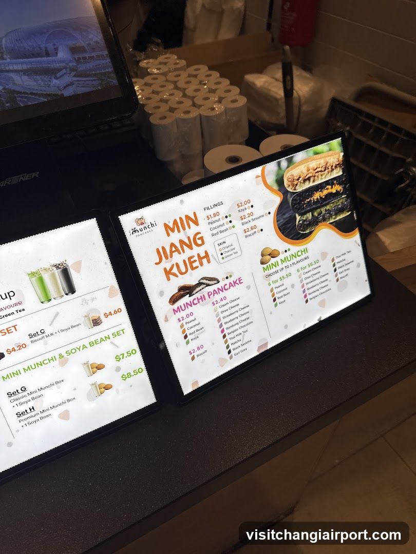 Digital Menu Display at Counter