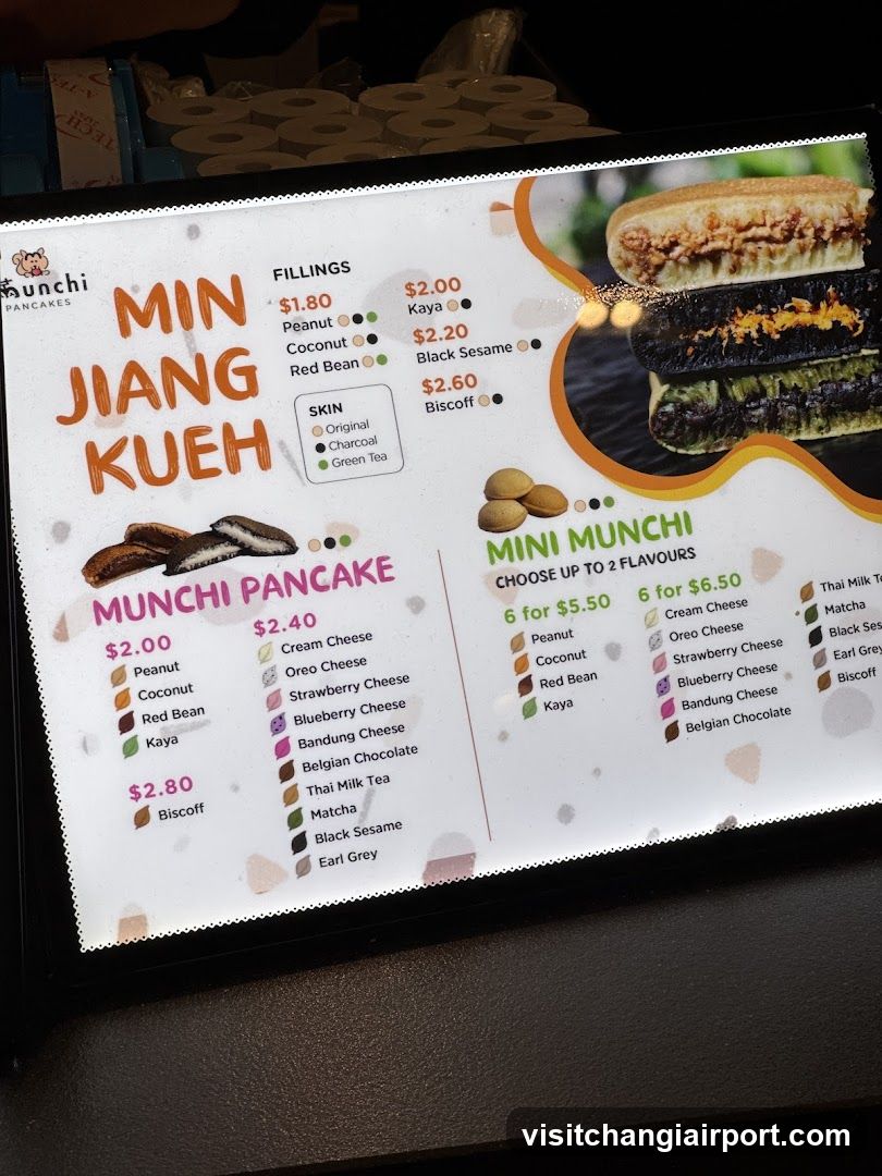 Munchi Pancakes Menu Board