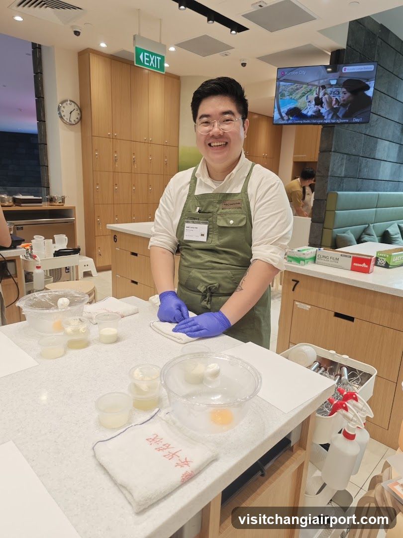 Staff in kitchen preparing food items