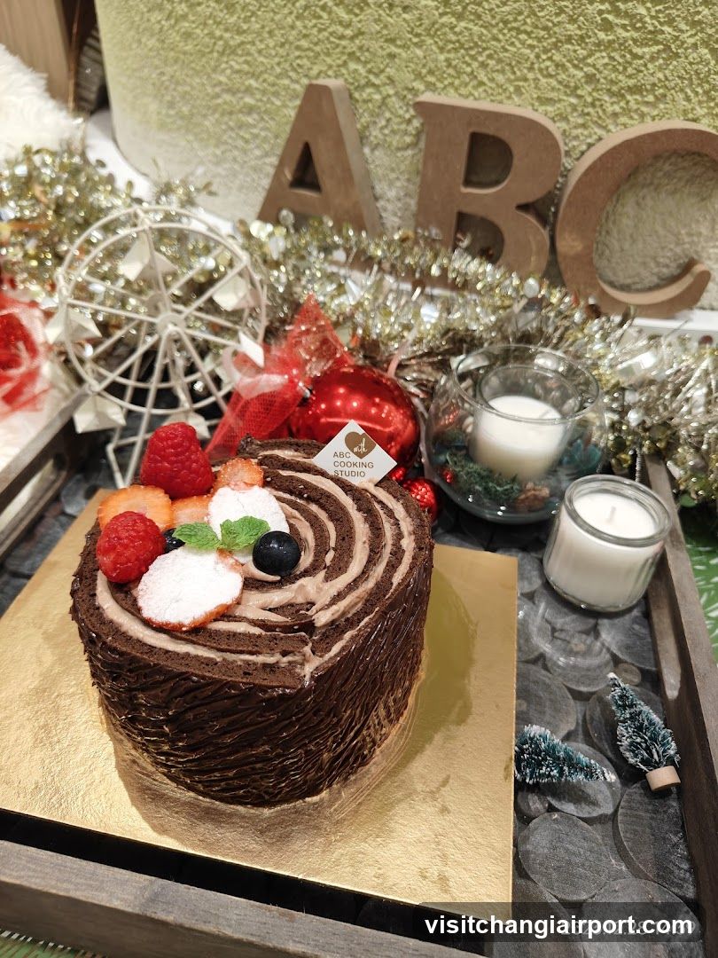 Chocolate Log Cake Display