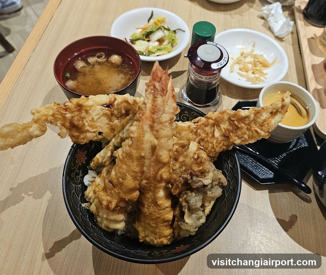 Tempura Bowl with Side Dishes