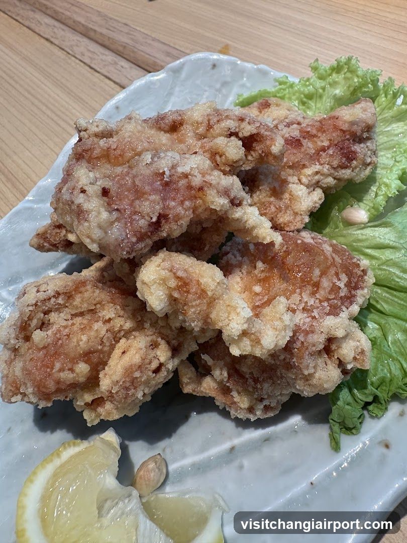Fried Chicken with Lemon and Lettuce