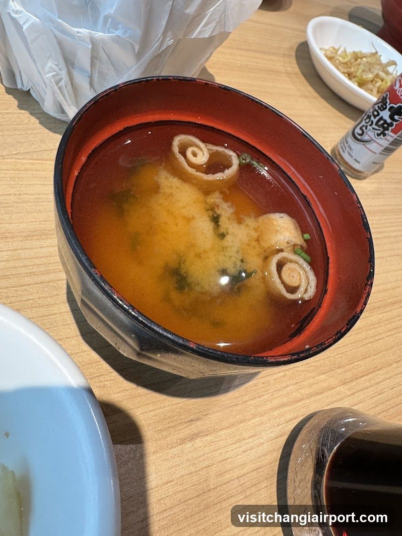 Bowl of Soup with Tofu and Green Onions