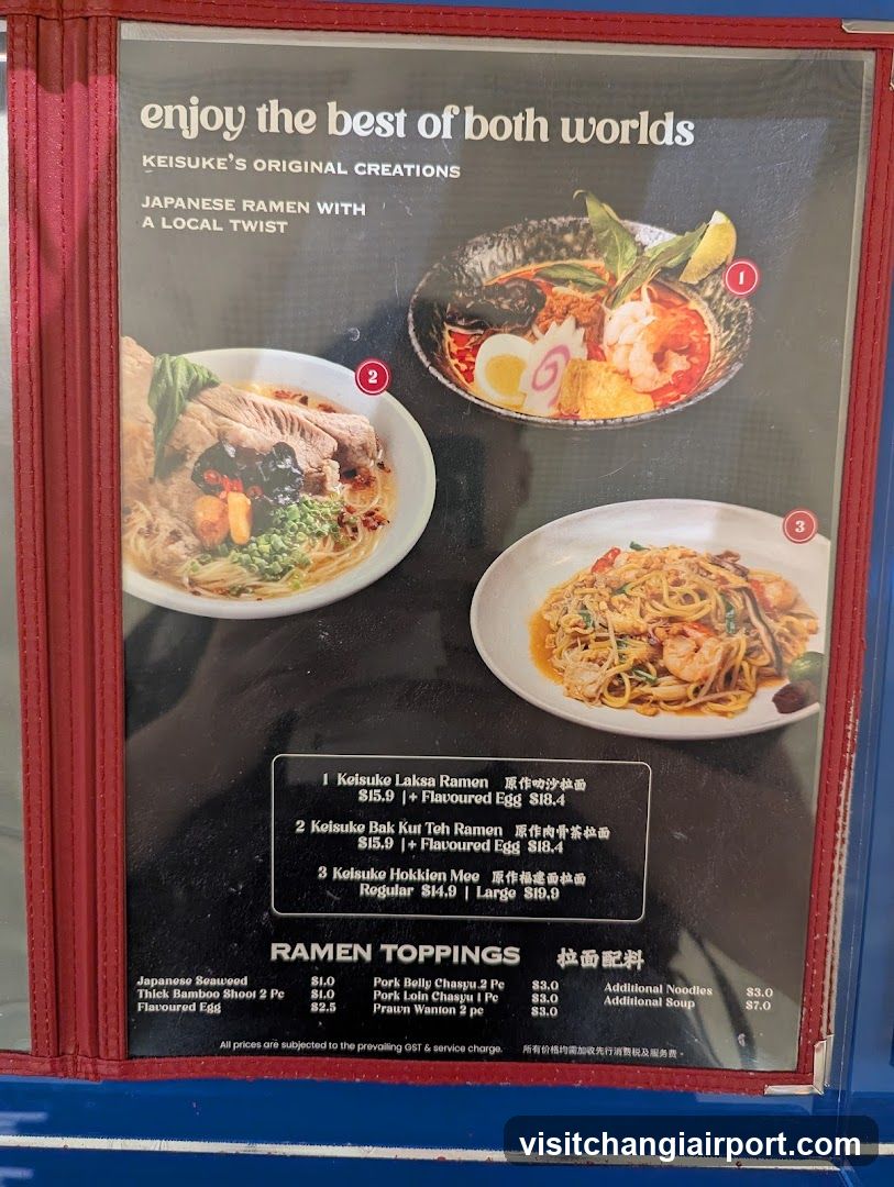 Keisuke's Original Creations Menu Board