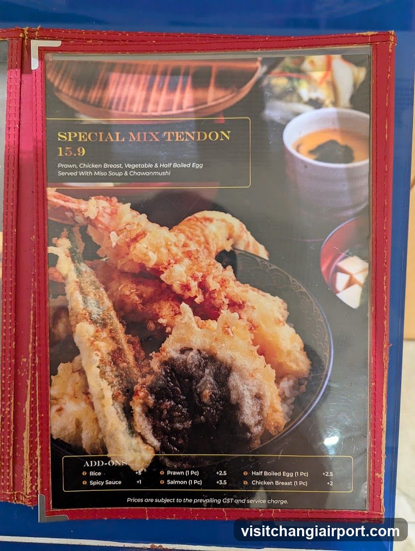 Special Mix Tendon Menu Page