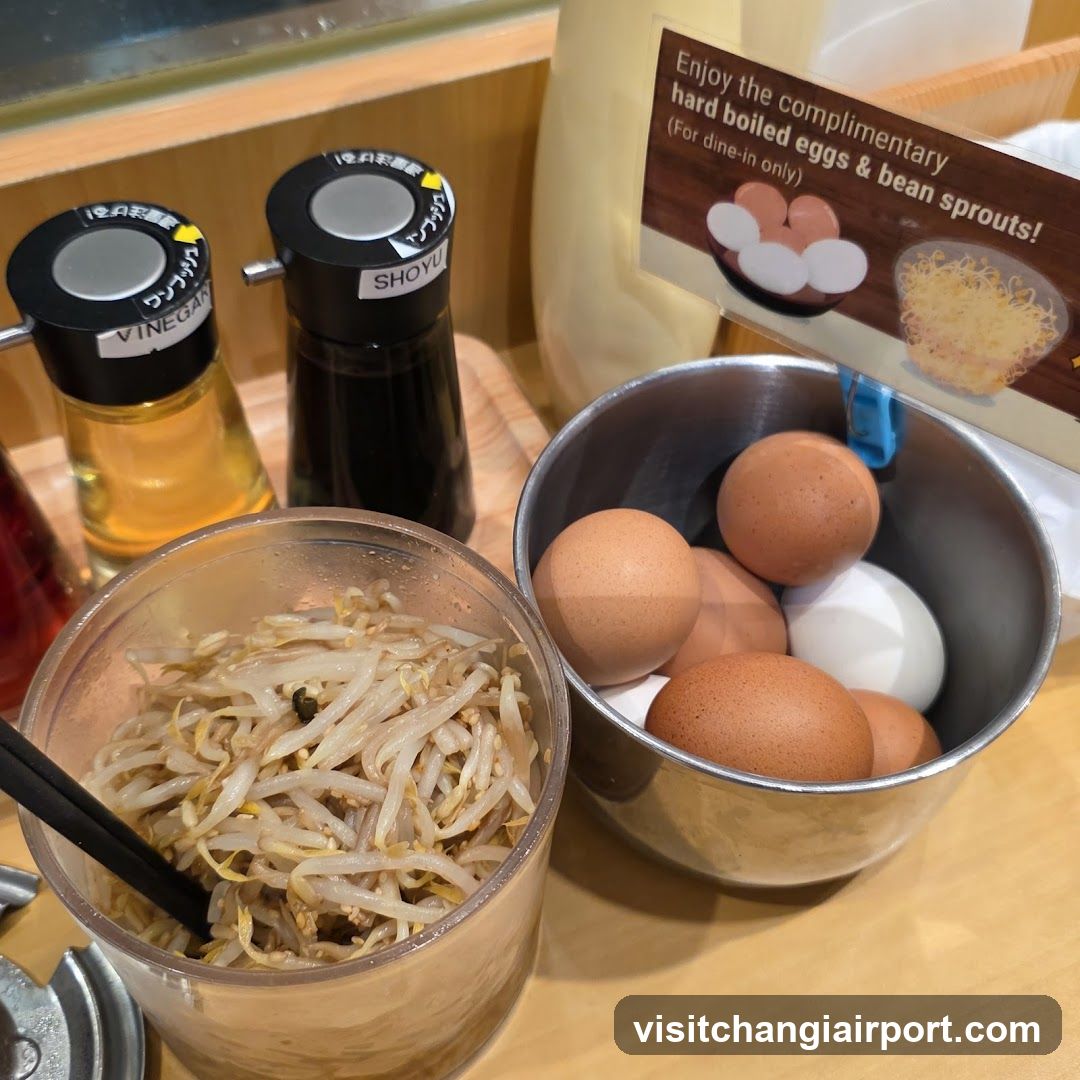 Complimentary Eggs and Bean Sprouts Station
