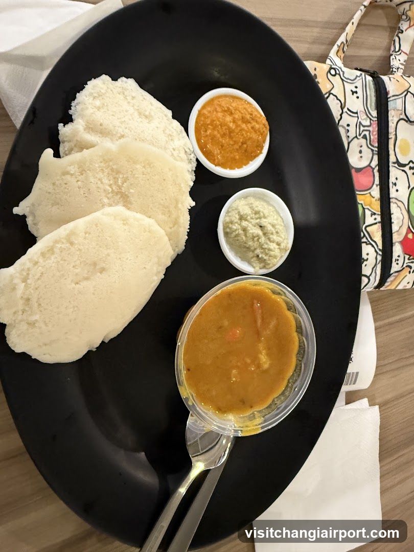 Dosa Meal with Chutneys and Sambar