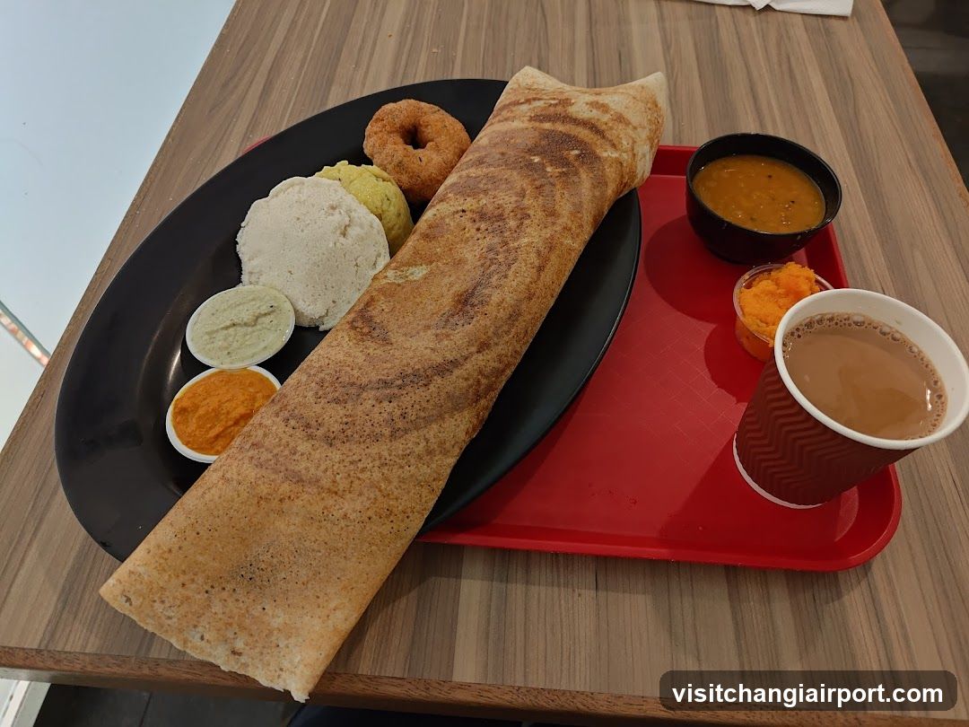Dosa Meal with Side Dishes