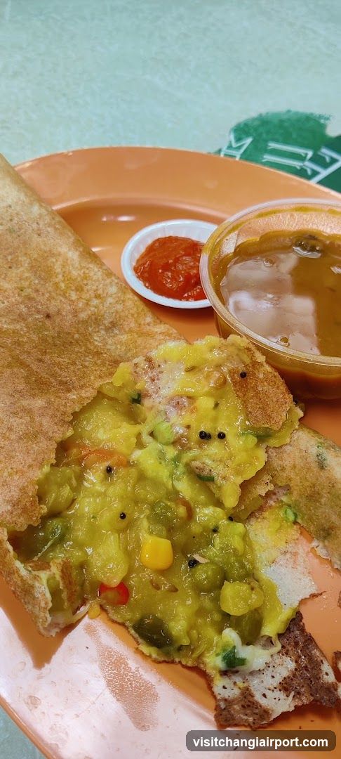 Breakfast Meal with Omelette and Curry