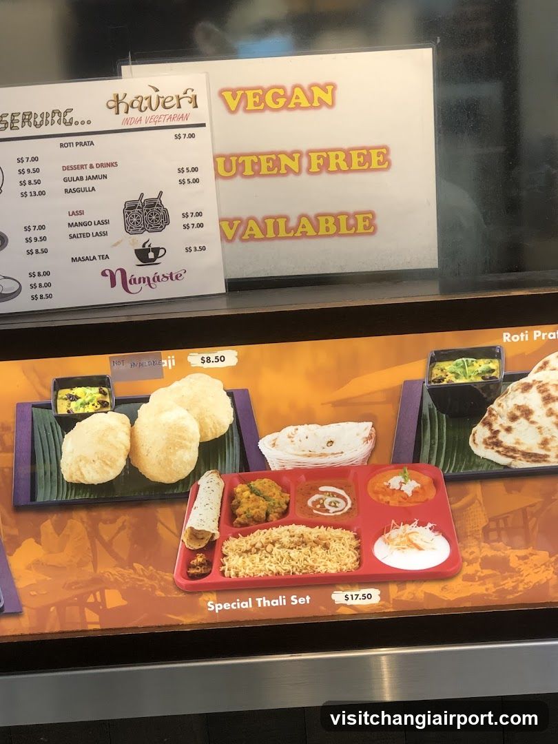 Indian Vegetarian Food Display