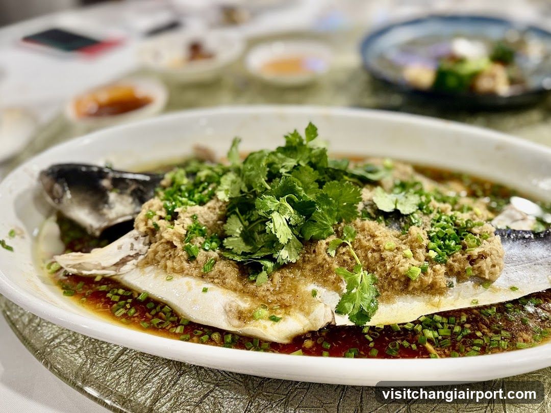 Steamed Fish with Garlic and Cilantro