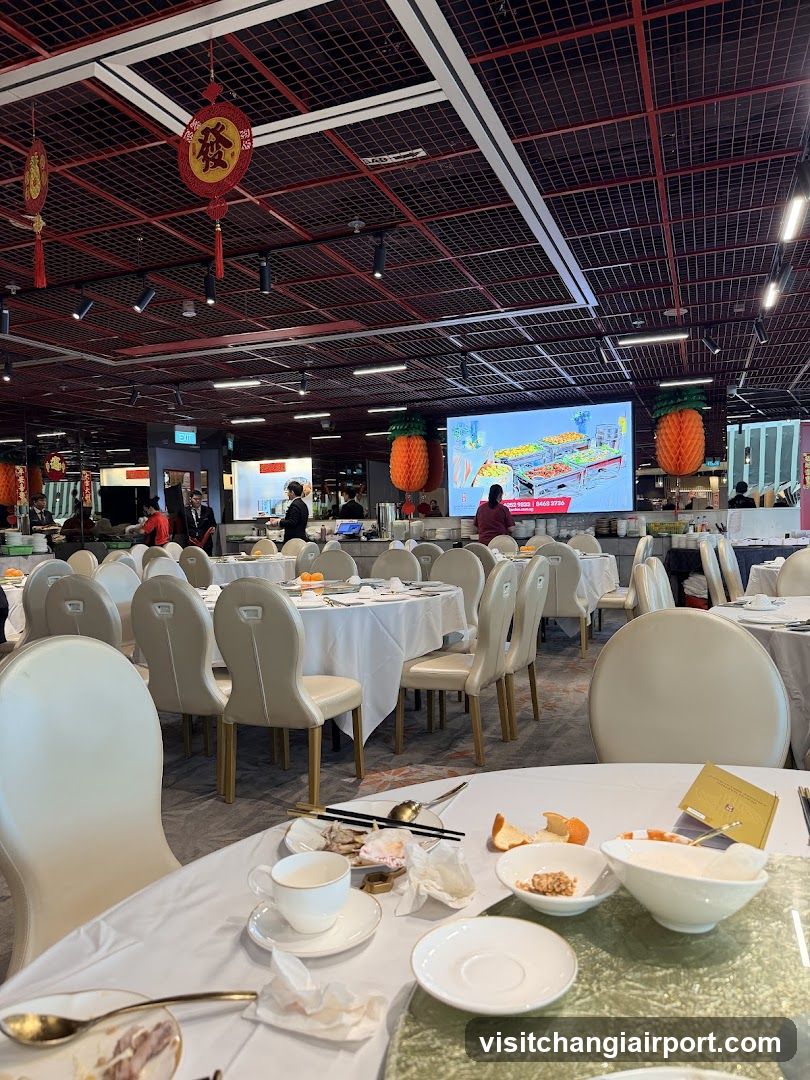 Dining Hall Interior with Event Screen
