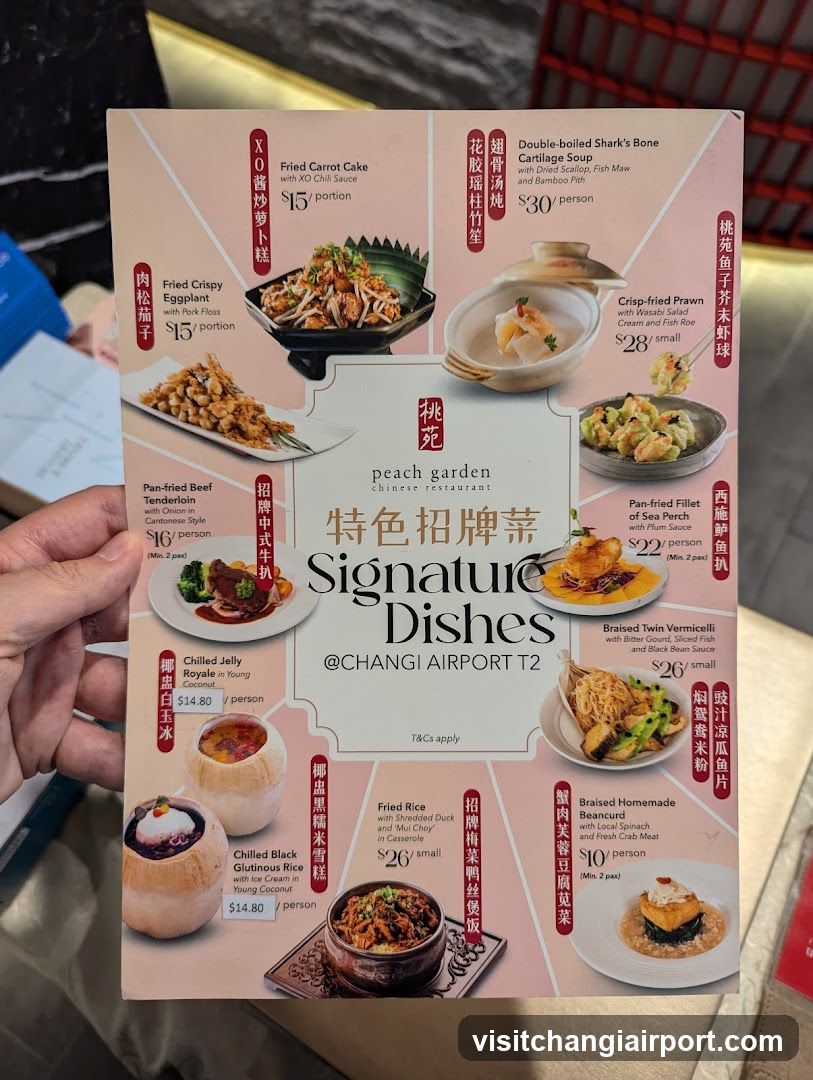 Peach Garden Signature Dishes Menu