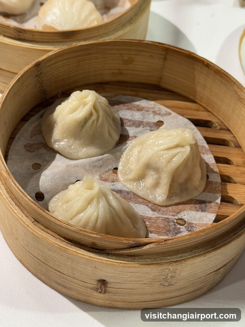 Steamed Dumplings in Bamboo Basket