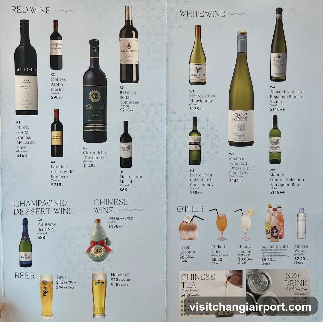 Wine and Beverage Menu
