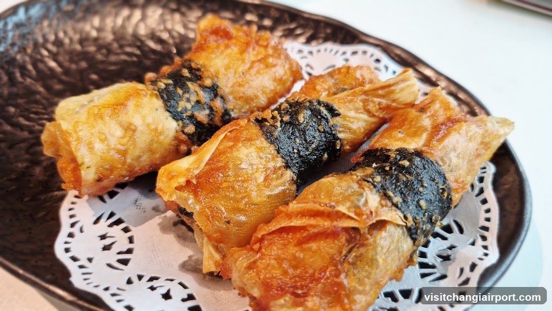 Fried Spring Rolls with Sesame Seeds