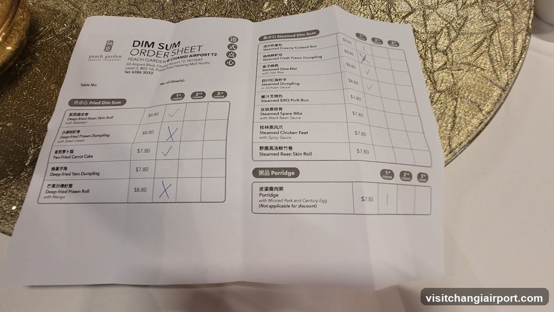 Dim Sum Order Sheet